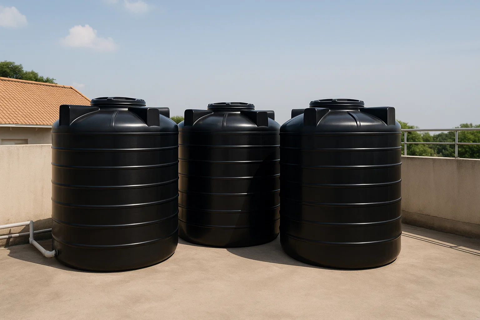 Rooftop Tank cleaning by maji hill Team
